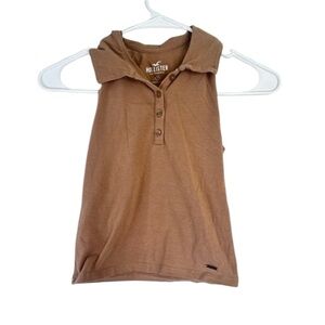 Hollister Tan Polo Shirt